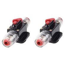 2x 40A/50A Car Audio Inline Circuit Breaker Fuse Holder 12V-24V System Protection Black 2024 - buy cheap