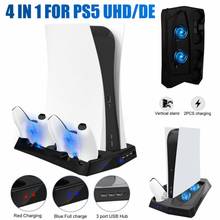 For PS5 UHD Cooler Controller Gamepad Vertical Base Holder For PS5 Digital Edition Ultra HD Charging Stand With Cooling Fan 2024 - buy cheap