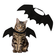 Disfraz de gato para Halloween, alas de murciélago, vampiro, decoración de ala negra, perro pequeño, Custume 2024 - compra barato