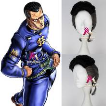 Nijimura Okuyasu Cosplay JoJo's Bizarre Adventure Giorno Giovanna Golden Wig Cosplay Hair Halloween Role Play GIOGIO+wig cap 2024 - buy cheap