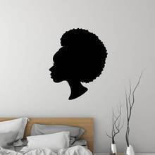 Makeyes African Lady Wall Sticker Beauty Pattern Barbershop Wall Decals Home Livingroom Art Design Decoration Studio Woman Q290 2024 - buy cheap