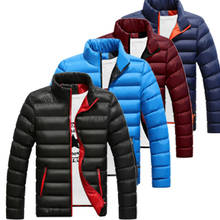 Ultralight Men's Winter Warm Jacket Stand Collar Packable Casual Down Overcoat 2024 - buy cheap