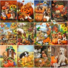 Halloween Cross Stitch Kits 5D DIY Diamond Embroidery Diamond Painting Cartoon Rhinestone Art Dog Handmade Hobby Handicraft Gift 2024 - buy cheap