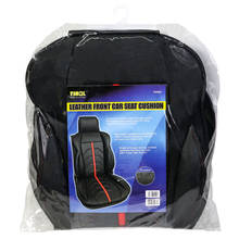 1 упаковка из искусственной кожи, удобные чехлы на переднее сиденье автомобиля, защитная подушка черного цвета 2024 - купить недорого