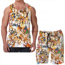 Summer funny print men Tank Tops Women honoka everywhere men beach shorts women sets fitness vest 2024 - buy cheap