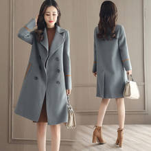 Abrigos Mujer Invierno 2020 Wool Blend Women Coat Long Coat Women Elegant Ladies Outwear Winter Jacket Casacos KJ175 2024 - buy cheap