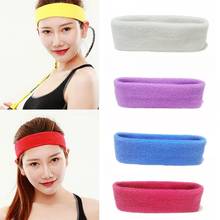 Outdoor Sport Sweatband Headband Yoga Gym Unisex Stretch Solid Color Hair Band 2024 - buy cheap