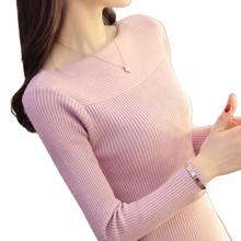 OHCLOTHING 2021 New fashion Spring Autumn sweater slim long sleeve sexy tight Bottoming Knitted Pullovers elegant women sweaters 2024 - buy cheap