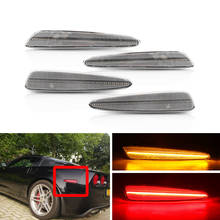 4x F & R янтарные красные светодиодные, боковые, габаритные фонари для Chevrolet Corvette C6 2005-2013 OEM 10440721 10440722 GM2551196 10316651 2024 - купить недорого