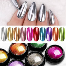 1Bag Nail Mirror Glitter Powder Metallic Nail Dust Powder Metal Effect Glitter Gold Silver Nail Art UV Gel Polish Chrome Powder 2024 - buy cheap