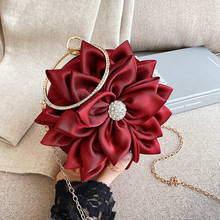 Elegant women 2020 new fashion  flower Evening Bags personalized Long chain shoulder portable small round purses and handbags 2024 - buy cheap