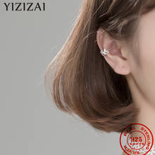Yizizai 925 prata esterlina único clipe de orelha folha de árvore sorte clássico ol estilo fino elegante senhoras festa noivado jóias 2024 - compre barato