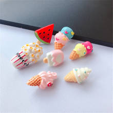 1pc Cute  Resin Pins  ice cream  simulation Food  Brooches for kids Coat decoration Jewelry Gifts 2024 - buy cheap