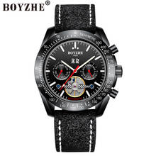 Automatic mechanical watch Top Brand high-end Men Watches sport Stainless Steel Fashion Man Calendar Leather Strap Business male 2024 - buy cheap