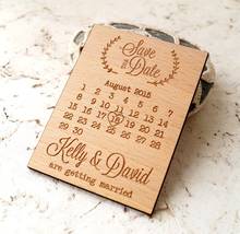 Imanes de madera para guardar la fecha, decoración de boda, estilo rústico, personalizado 2024 - compra barato