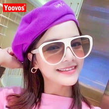 Солнцезащитные очки Yoovos в стиле ретро для женщин и мужчин, брендовые дизайнерские, оверсайз, роскошные 2024 - купить недорого