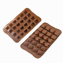 New Silicone Rose Love Bow Chocolate Molds DIY Cake Mold Baking Tools Non-stick Jelly Candy Molds 3D Shape Cake Decor Hot Sale 2024 - buy cheap