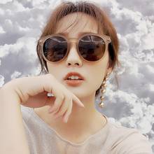 Fashion Women Round Sunglasses Vintage Metal Frame Reflective Sun glasses Lady Design Unique Style Mirror Sexy Cateye Eyeglasses 2024 - buy cheap