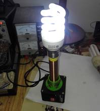 Single Tube Self-exciting Tesla Coil with Glow Tube and Power Supply, Wirelessly Lighting Energy-saving Lamps 2024 - buy cheap