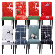 Christmas Print Removable Chair Seat Covers Christmas Decorations Dinner Chair Xmas Folding Hotel Chair Cover 2024 - buy cheap
