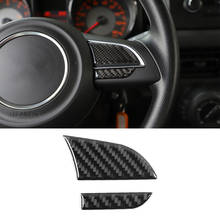 2Pcs/set Real Carbon Fiber Car Steering Wheel Decoration Stickers For Suzuki Jimny 2019+ Low Configuration Car Model 2024 - buy cheap