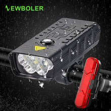 NEWBOLER Powerful 10000mAh Bicycle Light 5 Leds USB Rechargeable T6 Bike Light Flashlight MTB Cycling Accessories as Power Bank 2024 - buy cheap