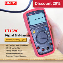 UNI-T ut139c unidade multímetro digital faixa automática verdadeiro rms medidor capacitor tester handheld 6000 contagem voltímetro temperatura 2024 - compre barato