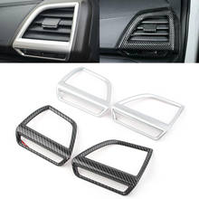 Cubierta embellecedora de salida de aire para Subaru Forester, embellecedor de fibra de carbono ABS para lado Interior de coche, 2 uds., 2019 2020 2024 - compra barato