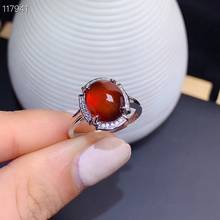 KJJEAXCMY fine jewelry natural garnet 925 sterling silver noble gemstone women new adjustable ring support test with box 2024 - buy cheap