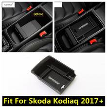 Lapetus Accessories Fit For Skoda Kodiaq 2017 - 2022 Central Control Storage Pallet Armrest Container Box Molding Cover Kit Trim 2024 - buy cheap