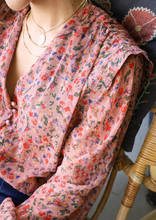 Blusa con estampado Floral para mujer, camisa con detalle de retales, 2021 2024 - compra barato