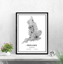 England country map print poster canvas | England United Kingdom Country city map print poster canvas 2024 - buy cheap