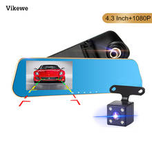 Car Dvr Mirror Dash Camera 4.3 Inch Video Recorder FHD 1080P Dual Lens With Rear View Camera Auto Registrator DVRs Dash cam 2024 - buy cheap