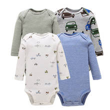 4pcs Baby Bodysuit Clothes Set Long Sleeve Baby Girl Bodysuits Dinosaurs Pattern 100% Cotton 6-24m Newborn Boy Toddlers Clothing 2024 - buy cheap