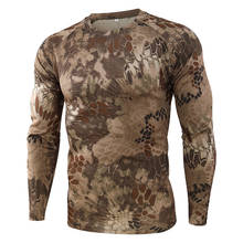 New Tactical Military Camouflage T Shirt Male Breathable Quick Dry US Army Combat Full Sleeve Outwear T-shirt for Men 2024 - buy cheap