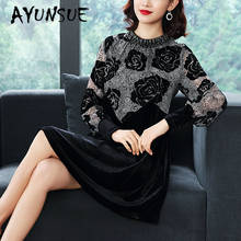 Spring Autumn Dress Women Clothes 2020 Print Floral Dress Party Dress Vintage Dress Elegant Vestidos Robe Femme HAL296005 YY2464 2024 - buy cheap