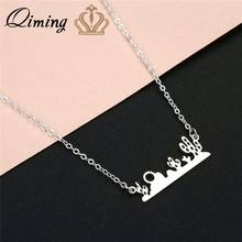 QIMING Cute Plant Cactus Pendant Necklace Simple Stainless Steel Jewelry Birthday Party Collar Girls Chains Necklaces Bijoux 2024 - buy cheap