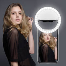Кольцо для селфи Vamson, светодиодная кольцевая подсветка для iPhone, Huawei, Xiaomi, ноутбука, камеры, фото-и видеосъемки, перезаряжаемый зажим VL01 2024 - купить недорого