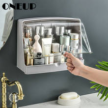 ONEUP New Makeup Organizer Storage Box Large Capacity Cosmetic Wall Paste Sealed Square Storage Box Removable Kitchen 2024 - buy cheap