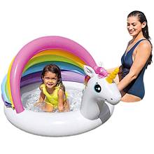 127x102CM Unicorn Inflatable Swimming Pool Paddling Pool Bathing Tub Outdoor Summer Swimming Pool For Kids 2024 - buy cheap