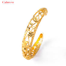 1pcs pulseiras de cor de ouro pulseiras femininas dubai árabe pulseiras do oriente médio jóias de noiva africano presente de jóias 2024 - compre barato