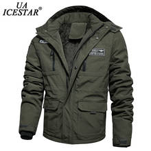 UAICESTAR Winter Thicken Jacket Men Fleece Casual Hooded Parkas Jackets Warm Windproof Coat Fashion Military Bomber Tactical Men 2024 - buy cheap