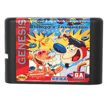 Ren & Stimpy Show Presents Stimpy's Invention for 16 bit Sega MD Game Card for Mega Drive for Genesis US PAL Version Console 2024 - buy cheap