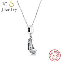 FC Jewelry-zapatos de Plata de Ley 925 con tacón alto, collares con colgantes de circonia, gargantillas de cadena para mujer y niña, 2018 2024 - compra barato