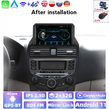 For Honda Accord 7 Diesel 2002 2003 2004 2005 2006 2007 Android Touch Button Support Rear Camera DVR BT SWC Colorful Lights DAB 2024 - buy cheap