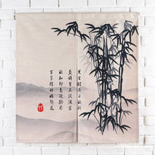 Тайвань японский стиль китайский бамбук цветок занавес двери висячие гостиная кухня гостиная панель для оформления дома кофе дом 2024 - купить недорого