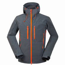 outdoor windproof waterproof warm hooded coat Autumn Winter Men Soft shell jacket climbing camping hiking Windbreaker outerwear 2024 - buy cheap