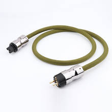 Cable de alimentación de cobre puro D503 OFC, cable de alimentación de audio con krill chapado en oro, enchufe europeo, CA 2024 - compra barato