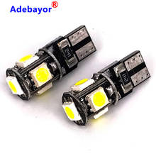 White 100pcs LED Canbus T10 W5W 194 168 5050 Car Light Bulb 5 SMD Chips Wedge Bulbs Car Interior Reading Signal Lamp 2024 - buy cheap