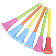 30PC  83mm Multi Color Plastic Golf Tees Durable Rubber Cushion Top Golf Tee hot sale 2024 - buy cheap